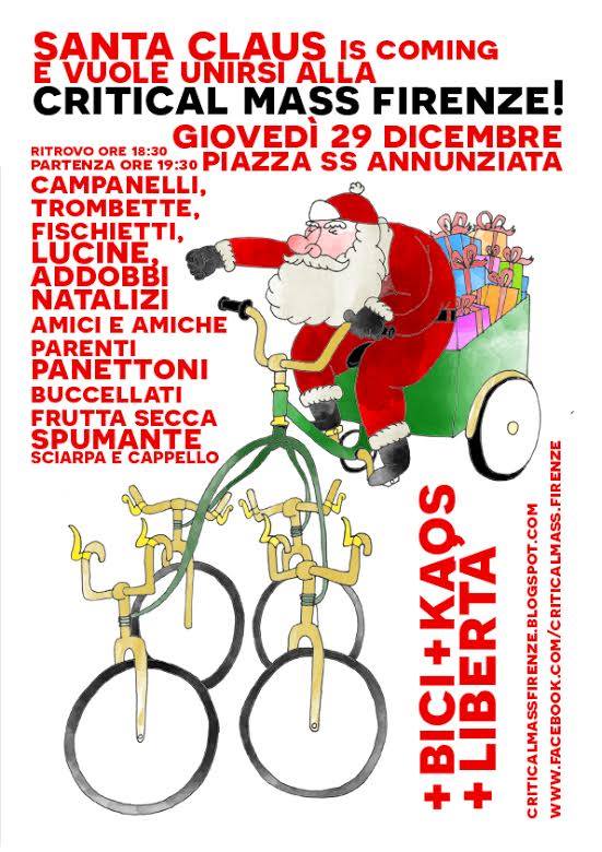 Critical Mass di dicembre - bici a Firenze